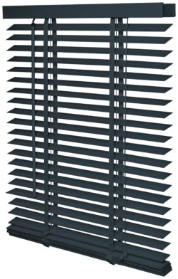 Intensions Wooden Venetian Blind 130x175cm - Flint Grey.